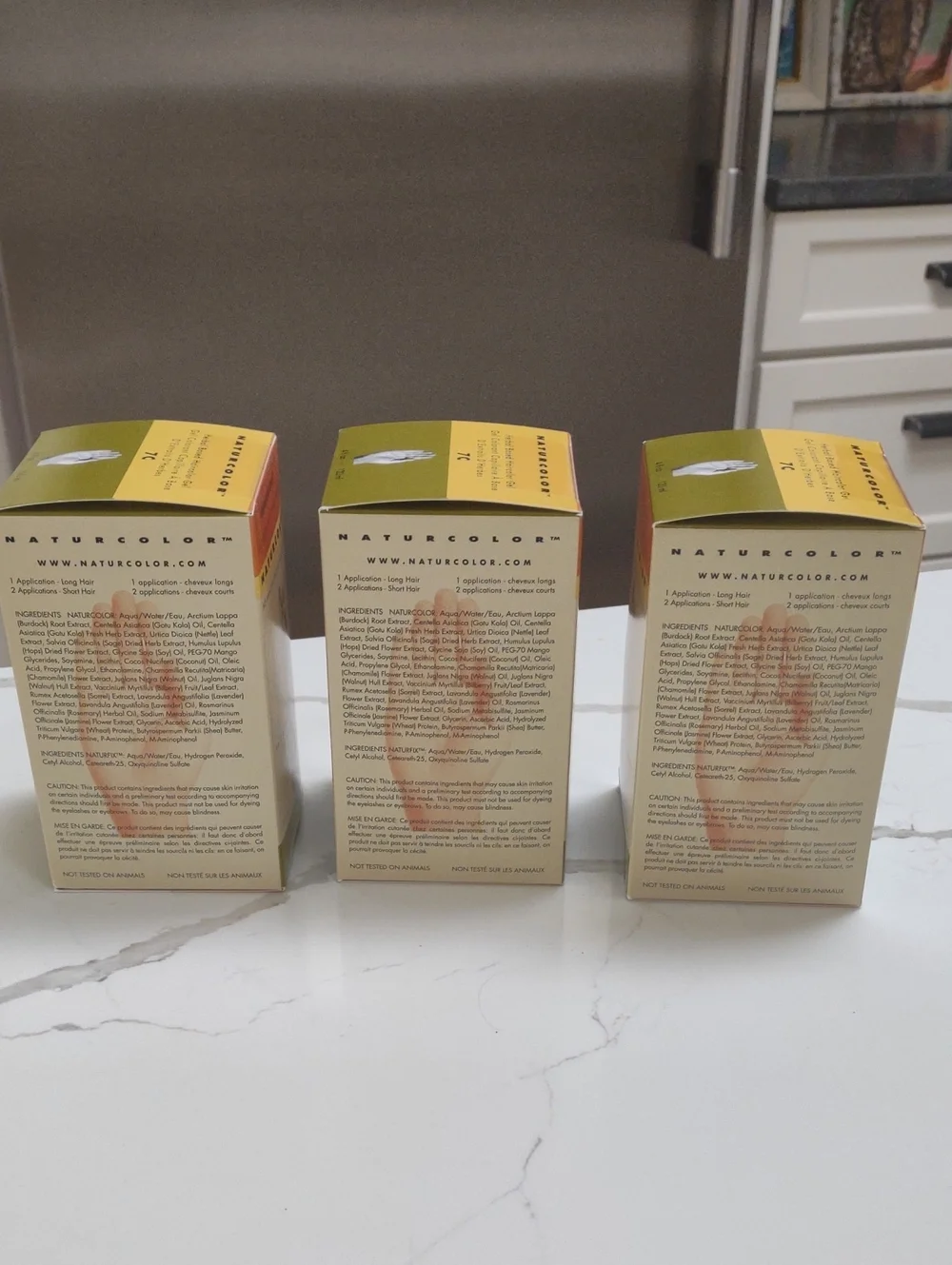 3 Herbaceuticals Naturcolor Hair Dye Herbal based 7C Caraway Blonde New, Sealed.